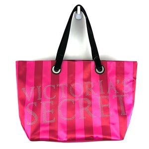 Victoria's Secret Large Stripped Studded Tote Bag